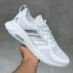 کتونی ادیداس کلد فوم سفید طوسی Adidas Cloudfoam
